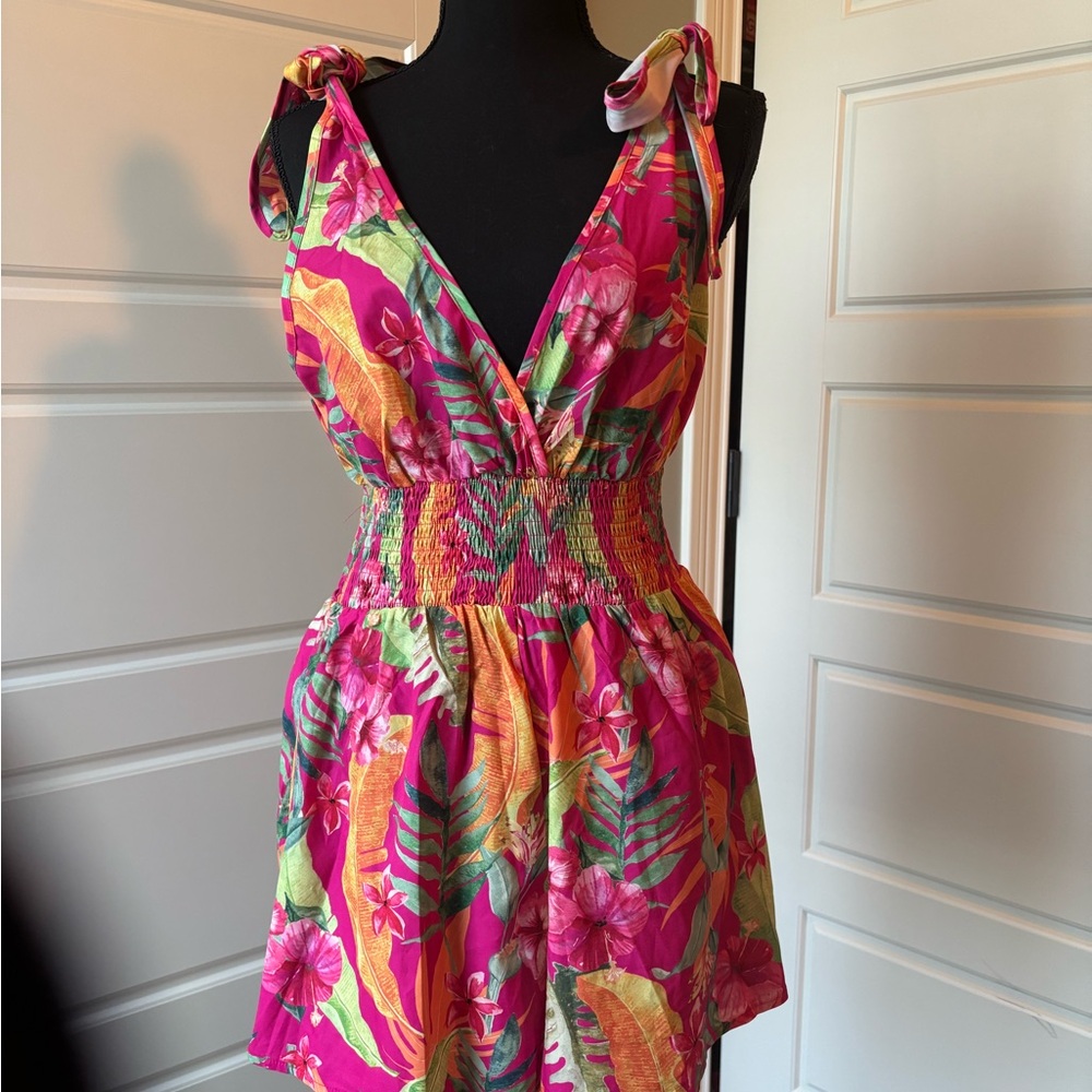Tropical Floral One Piece Romper